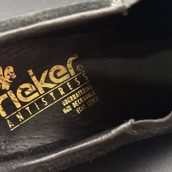 Rieker Womens Black SlipOn Shoes Antistress EU 40  US 9 Antistress Leather Clogs - Picture 10 of 15